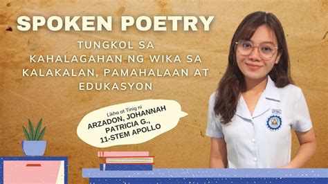spoken poetry tungkol sa kahalagahan ng wika